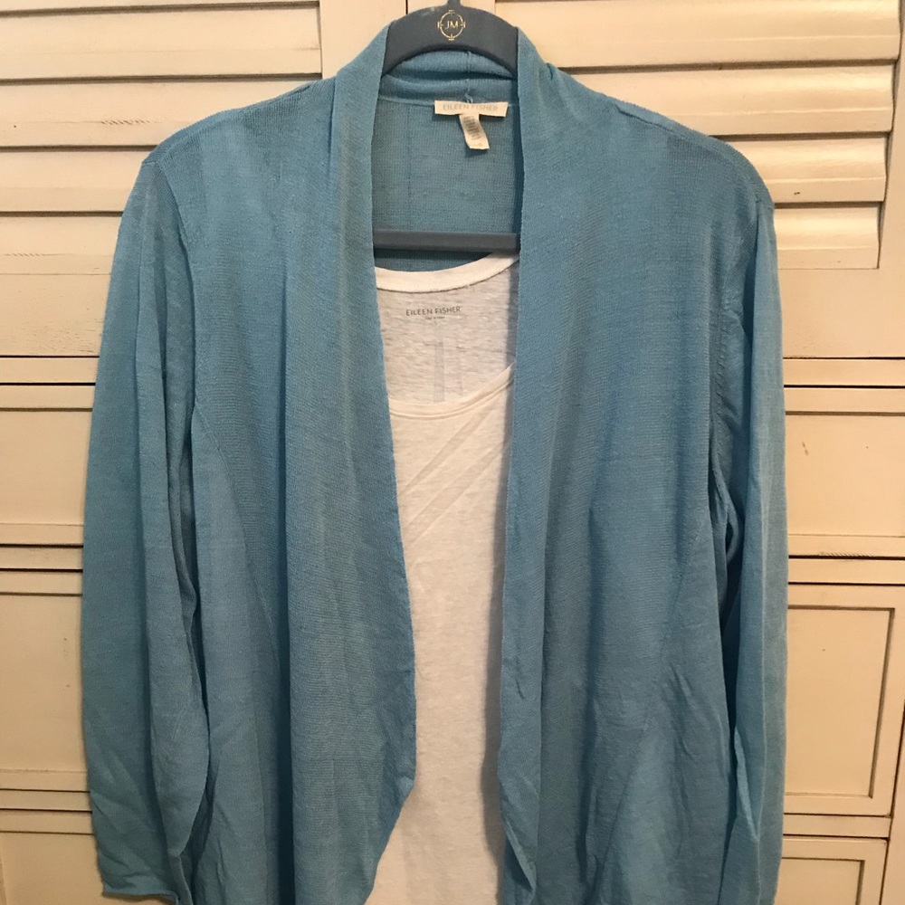 Eileen Fisher Drape Front Cardigan!